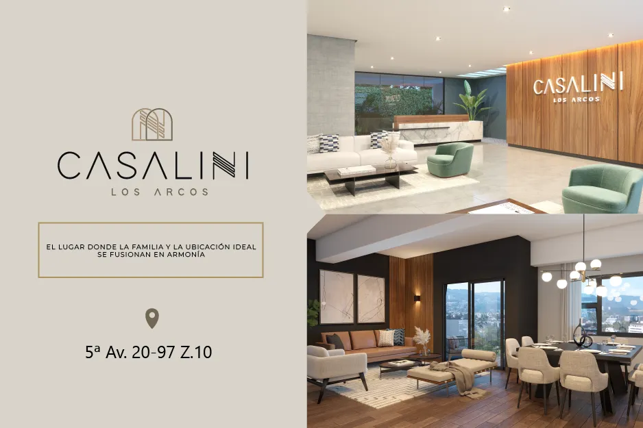 Vendo Apartamentos en Casalini Los Arcos Zona 10