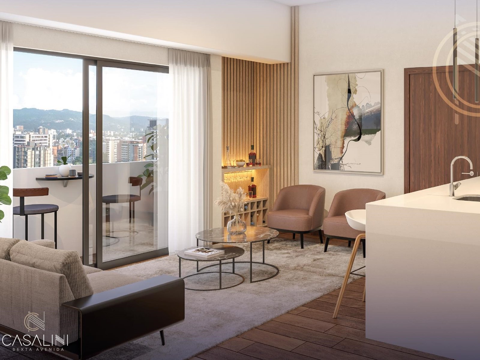 Casalini zona 10 apartamento de 3 habitaciones en VENTA
