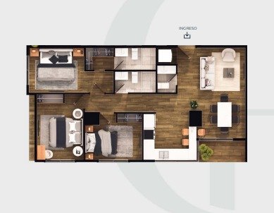 Apartamento en venta de Habitaciones zona 10