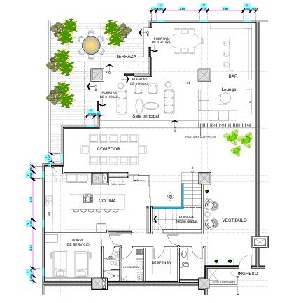 Penthouse en venta de 3 habitaciones en zona 10 Milenia